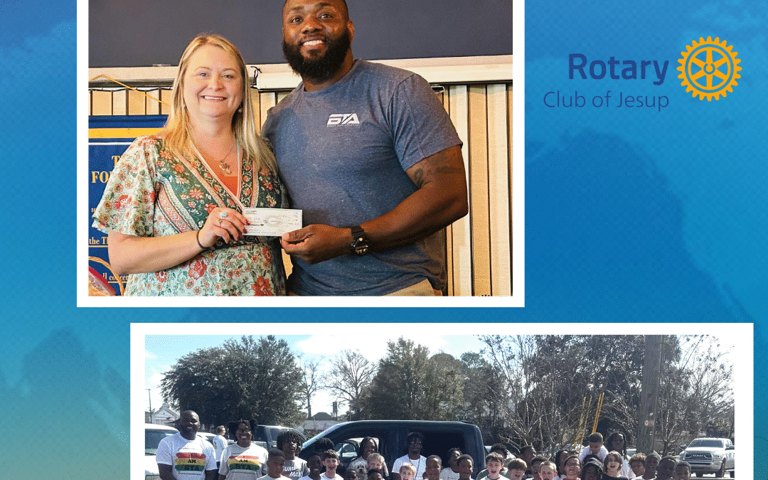 Rotary Club of Jesup has donated $500 to support the BTA Bigger Than Athletics afterschool program